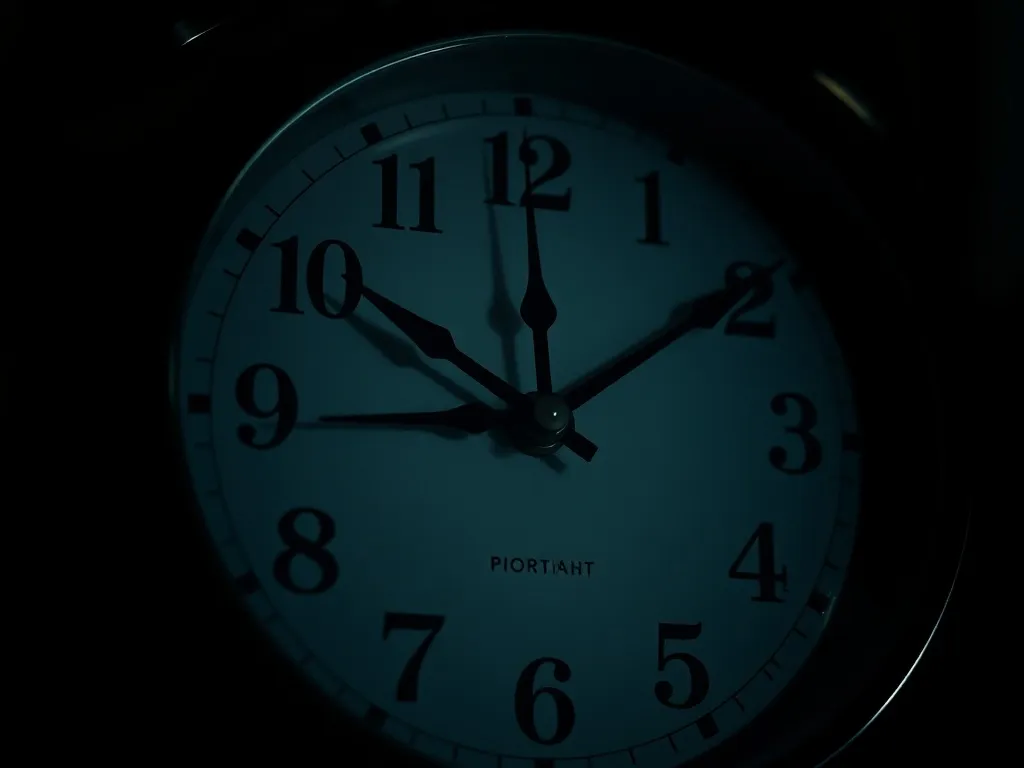 A close up of a vintage clock showing midnight, dark aesthet